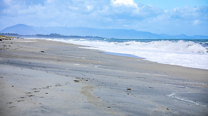 Image showing stormy ocean scenery background