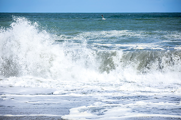 Image showing stormy ocean scenery background