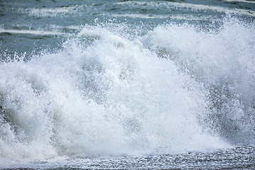 Image showing stormy ocean scenery background