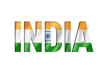 Image showing indian flag text font