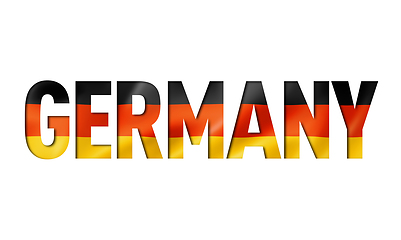 Image showing german flag text font