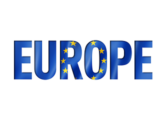Image showing European union flag text font
