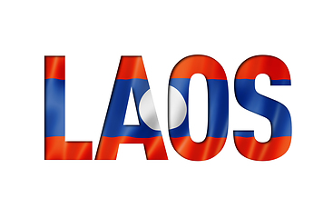 Image showing laos flag text font