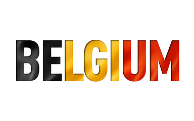 Image showing belgian flag text font