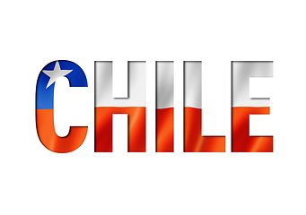 Image showing chilean flag text font