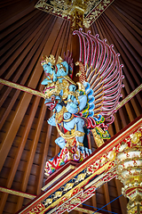 Image showing Garuda statue in Goa Gajah elephant cave, Ubud, Bali, Indonesia