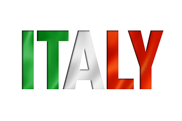 Image showing italian flag text font