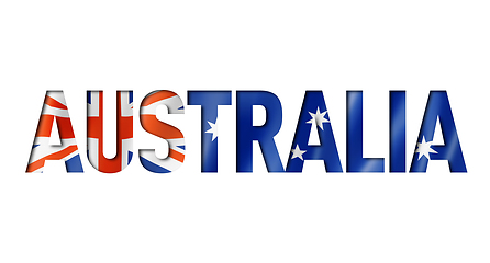 Image showing australian flag text font