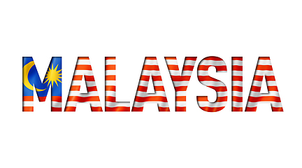 Image showing malaysian flag text font