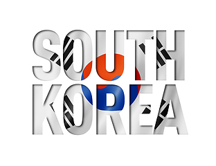 Image showing south korea flag text font