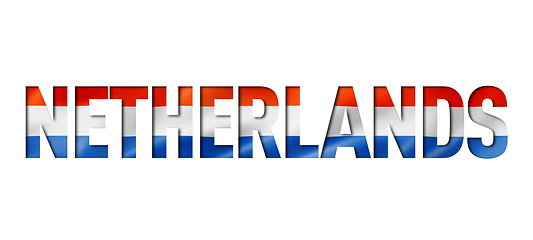 Image showing netherlands flag text font