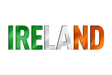 Image showing Irish flag text font