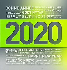 Image showing Happy new year greetings from the world