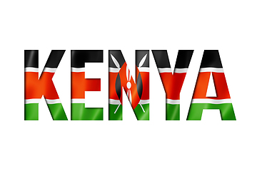 Image showing kenyan flag text font