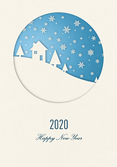 Image showing Happy new year 2020 winter card