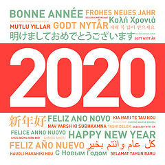 Image showing Happy new year card from the world