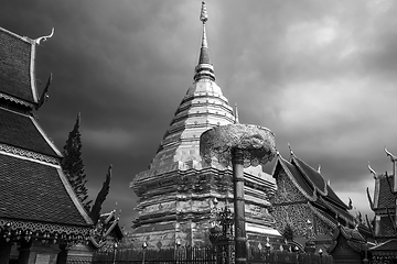 Image showing Wat Doi Suthep golden stupa, Chiang Mai, Thailand