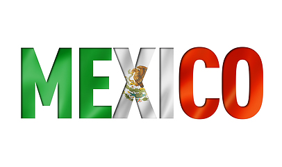 Image showing mexican flag text font