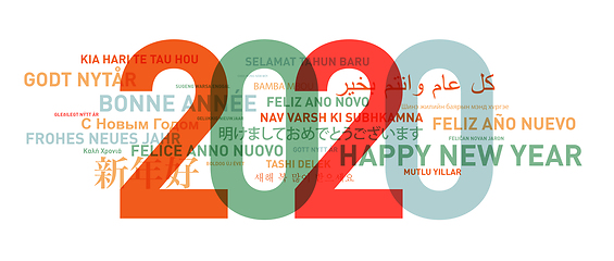 Image showing Happy new year card from the world