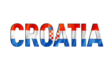 Image showing croatian flag text font 
