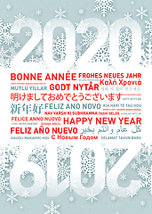 Image showing Happy new year greetings card from all the world