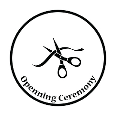 Image showing Ceremony ribbon cut icon