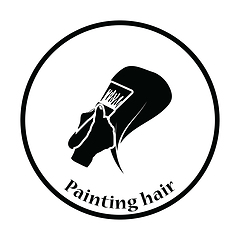 Image showing Painting hair icon