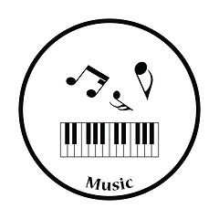 Image showing Icon of Piano keyboard