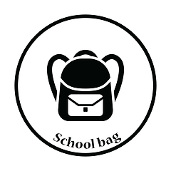 Image showing Icon of School rucksack