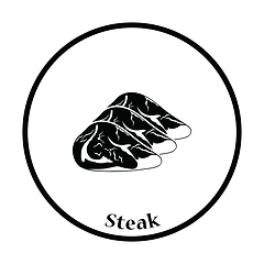 Image showing Raw meat steak icon