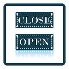 Image showing Shop door open and closed icon
