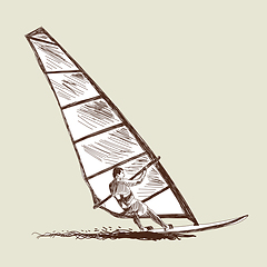 Image showing Windsurfing sketch
