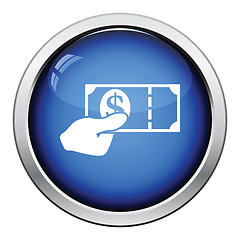 Image showing Hand holding money icon