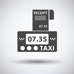 Image showing Taxi meter with receipt icon