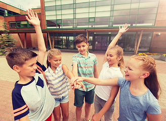 Image showing group of happy elementary school students