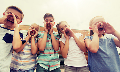 Image showing group of happy elementary school students