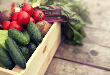 Image showing close up of vegetables on farm