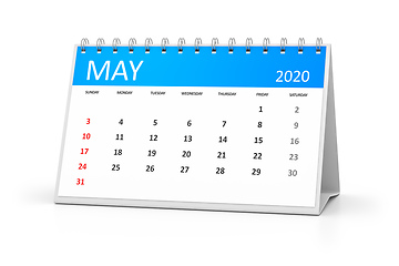 Image showing table calendar 2020 may