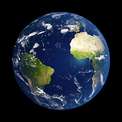 Image showing Planet Earth done with NASA textures