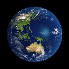 Image showing Planet Earth done with NASA textures