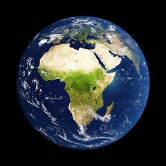 Image showing Planet Earth done with NASA textures