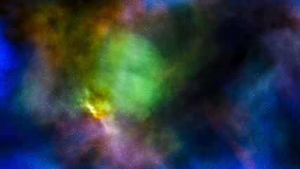 Image showing night sky with stars and nebula 