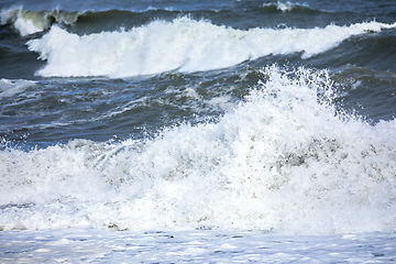 Image showing stormy ocean scenery background