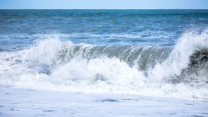 Image showing stormy ocean scenery background