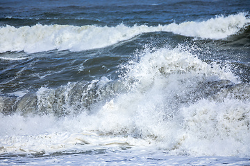 Image showing stormy ocean scenery background