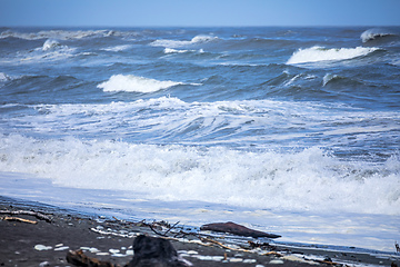 Image showing stormy ocean scenery background