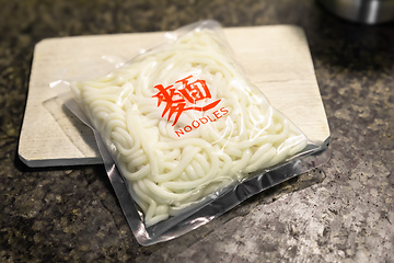 Image showing pack of noodles with the word noodles in Chinese characters