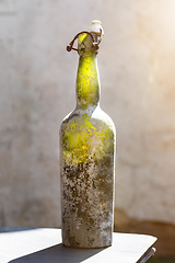 Image showing dirty old wine bottle