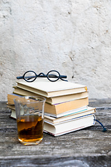 Image showing books and reading glasses