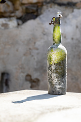 Image showing dirty old wine bottle